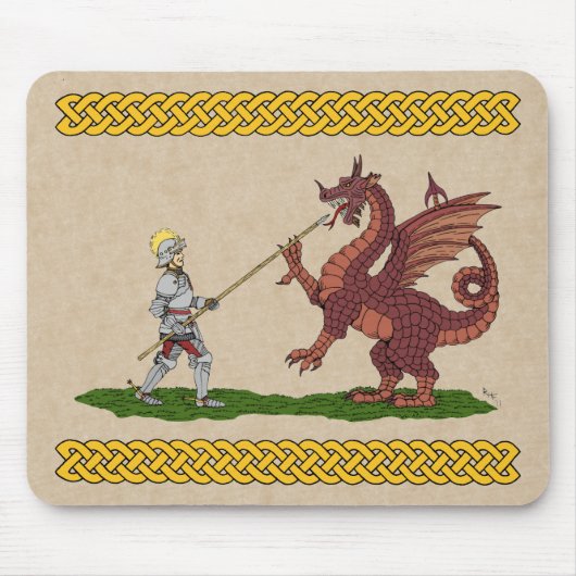 15e eeuw Saint George en de Draak Muismat (Voorkant)