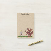 15e eeuw Saint George en de Draak Post-it® Notes (Op bureau)