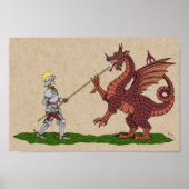 15e eeuw Saint George en de Draak Poster (Voorkant)