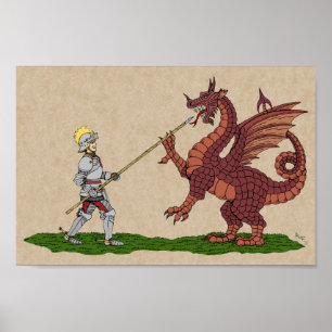 15e eeuw Saint George en de Draak Poster