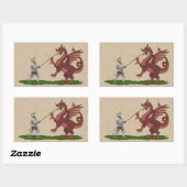 15e eeuw Saint George en de Draak Rechthoekige Sticker (Vel)