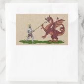 15e eeuw Saint George en de Draak Rechthoekige Sticker (Tas)