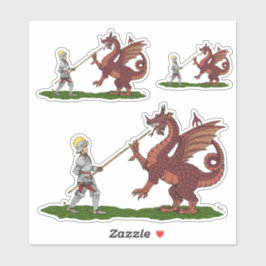 15e eeuw Saint George en de Draak Sticker