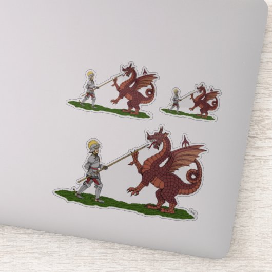 15e eeuw Saint George en de Draak Sticker (Detail)