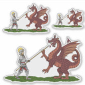 15e eeuw Saint George en de Draak Sticker (Voorkant)