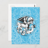 15e eeuw St Luke's Emblem Gevleugelde stier Briefkaart (Voorkant / Achterkant)