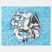 15e eeuw St Luke's Emblem Gevleugelde stier Fleece Deken (Voorkant (Horizontaal))