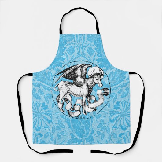 15e eeuw St Luke's Emblem Gevleugelde stier Schort (Voorkant)