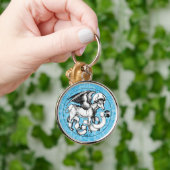 15e eeuw St Luke's Emblem Gevleugelde stier Sleutelhanger (Hand)