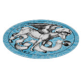 15e eeuw St Luke's Emblem Gevleugelde stier Snijplank (Hoek)