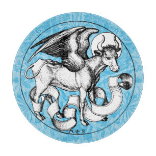 15e eeuw St Luke's Emblem Gevleugelde stier Snijplank