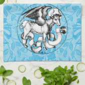 15e eeuw St Luke's Emblem Gevleugelde stier Theedoek (Gevouwen)