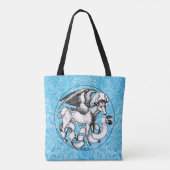 15e eeuw St Luke's Emblem Gevleugelde stier Tote Bag (Achterkant)