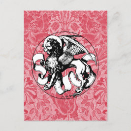 15e eeuw St Mark's Embleem gevleugelde leeuw Briefkaart