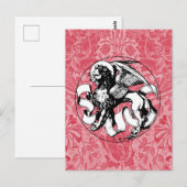 15e eeuw St Mark's Embleem gevleugelde leeuw Briefkaart (Voorkant / Achterkant)