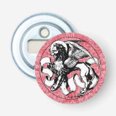 15e eeuw St Mark's Embleem gevleugelde leeuw Button Flesopener (Voorkant)