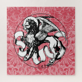 15e eeuw St Mark's Embleem gevleugelde leeuw Legpuzzel