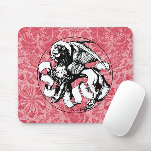 15e eeuw St Mark's Embleem gevleugelde leeuw Muismat (Met muis)