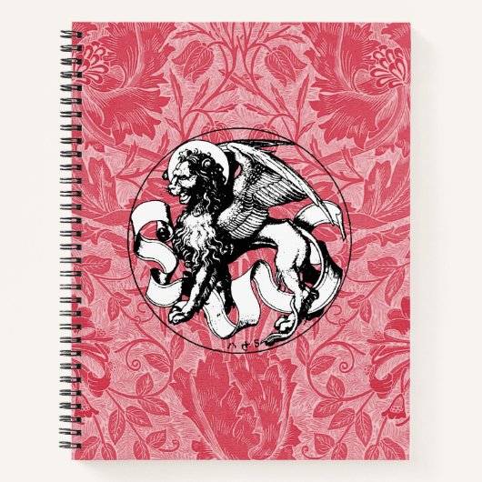 15e eeuw St Mark's Embleem gevleugelde leeuw Notitieboek (Voorkant)