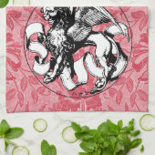 15e eeuw St Mark's Embleem gevleugelde leeuw Theedoek (Gevouwen)