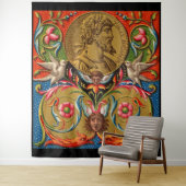 15e-eeuwse druk Caesarvogels bloemen enz. Wandkleed (In situ)