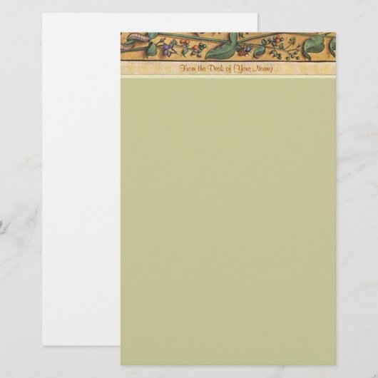 15e eeuwse grenspost briefpapier (Voorkant / Achterkant)