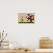 15e-eeuwse Sint-Joris en de Draak Poster (Keuken)