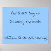 15e eeuwse wijsheid - Liefde Poster (Voorkant)