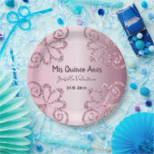 15e geboortedag Quinceanera Naam Papieren Bordje (Feest)