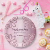 15e geboortedag Quinceanera Naam Papieren Bordje (Feest)