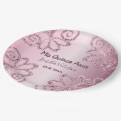 15e geboortedag Quinceanera Naam Papieren Bordje (Gekanteld)