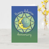 15e Gotcha Dag/Aanneming Jubileum Moon, Blauw Kaart (Gele Bloem)