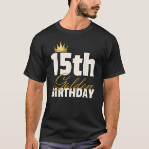 15e Gouden Verjaardag Jaar Age Crown T-shirt
