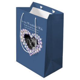 15e huwelijksverjaardag Crystal Heart Photo Medium Cadeauzakje