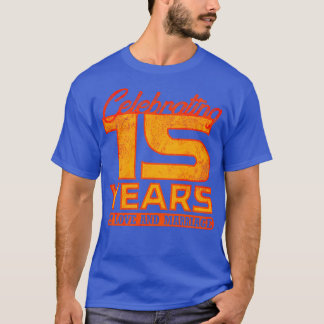 15e huwelijksvoltrekking 15 jaar Jubileum 4 T-shirt