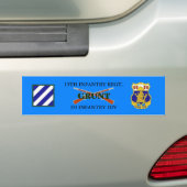 15E INFANTRY REGT. 3D INFANTRY BUMPERSTICKER (Op auto)