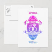 15e jaar traditionele kristalbruiloft briefkaart (Voorkant / Achterkant)