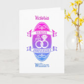 15e jaar traditionele kristalbruiloft kaart (Gele Bloem)