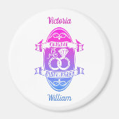 15e jaar traditionele kristalbruiloft magneet (Voorkant)