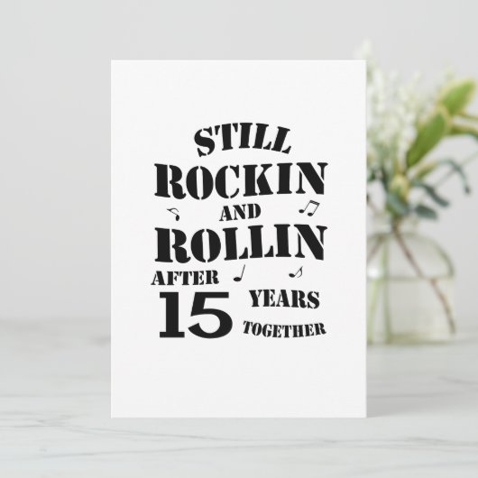 15e Jubileum - 15 jaar Jubileum paren Kaart (Staand voorkant)