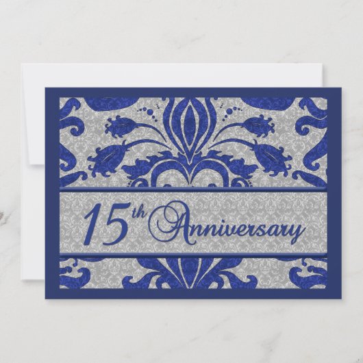 15e Jubileum Bedrijfsaankondiging Blauw Kaart (Voorkant)