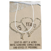 15e Jubileum doorsnede Gemiddelde Gift Bag Medium Cadeauzakje (Voorkant)