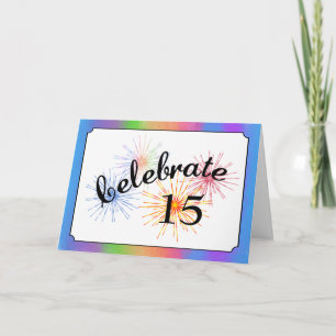 15e Jubileum feestdag Kaart