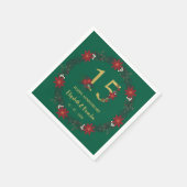 15e Jubileum gepersonaliseerde kerstservetten Servet (Hoek)