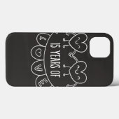 15e Jubileum Gift Chalk Hearts Case-Mate iPhone Case (Achterkant (horizontaal))