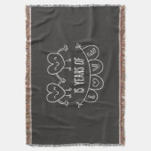 15e Jubileum Gift Chalk Hearts Deken (Voorkant Verticaal)