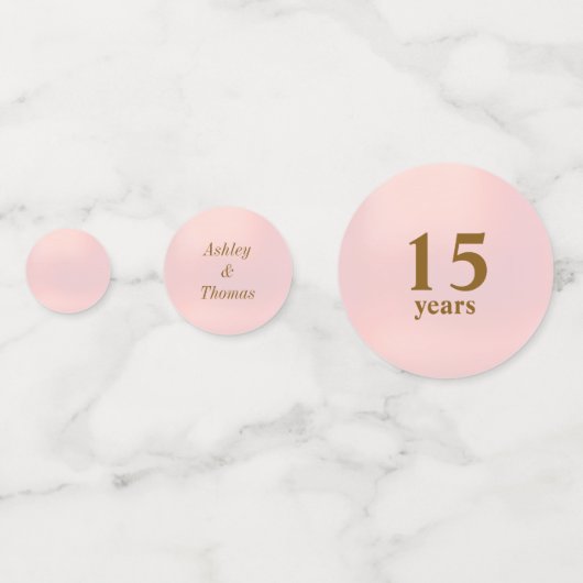 15e Jubileum Gold & roze Confetti (Voorkanten)