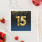 15e Jubileum gouden ballonnen Servet (Insitu)