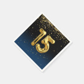 15e Jubileum gouden ballonnen Servet (Hoek)