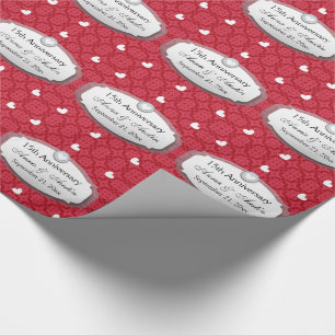 15e Jubileum Jubileum Rood Z12 Cadeaupapier